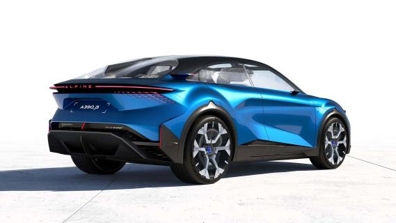 Alpine A390 B Concept (2024) blauw rechts zijkant achter