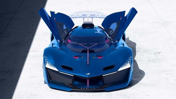 Alpine Alpenglow Hy6 concept (2024) blauw voor hoog