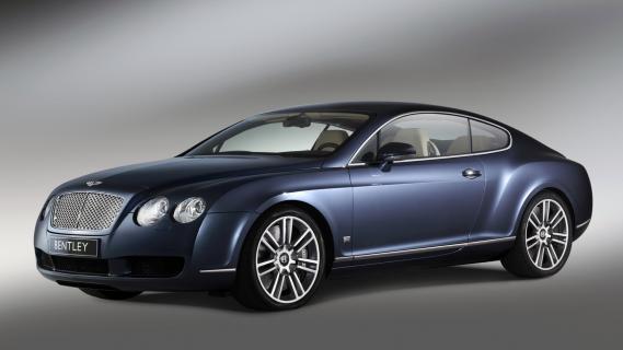 Bentley Continental GT Diamond Edition Anniversary blauw zijkant links schuin voor