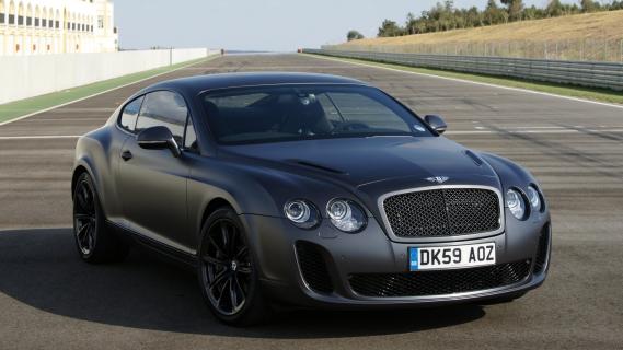 Bentley Continental GT Super Sport grijs zijkant voor