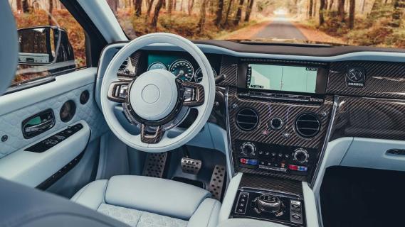 Brabus Rolls-Royce Cullinan Widestar 700 Blue Sky interieur dashboard schuin