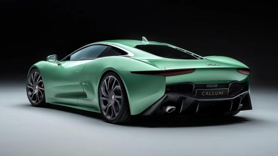 Callum Jaguar C-X75 groen 2024 zijkant achter schuin links