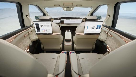 Foxtron Model D (2024) interieur beige achterbank