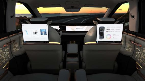 Foxtron Model D (2024) interieur dashboard lampjes aan