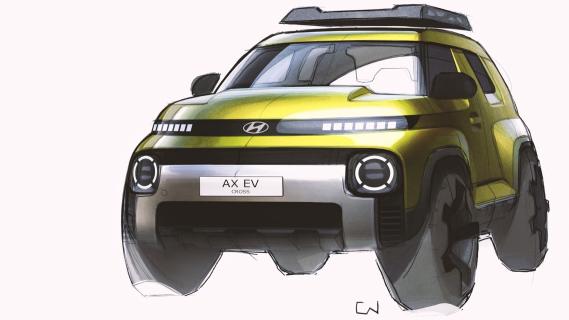 Hyundai Inster Cross (2024) schets voorkant