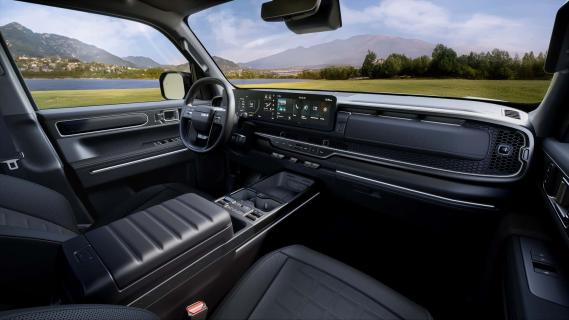 Kia Tasman (2024) interieur dashboard rechts zijkant schuin