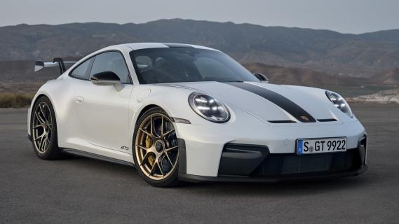 Porsche 911 GT3 (992.2) facelift zijkant wit