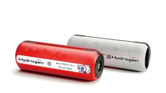 Toyota waterstof uitvinding cartridges wit rood