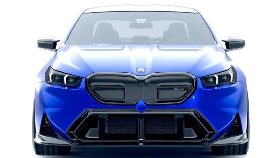 Alpha-N BMW M5 sedan (G30) blauw (2025) voorzijde splitter