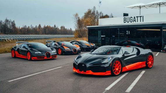 Bugatti Mistral World Record Car (2024) zwart Veyron Veyron Vitesse Chiron