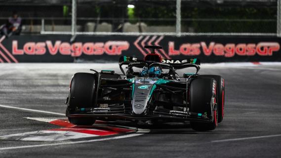 GP Las Vegas 2024 George Russell Mercedes chicane