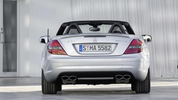 Mercedes SLK 55 AMG (R171) grijs (2008) badge