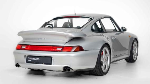 Porsche 911 Turbo WLSII (993) grijs (1998) zijkant rechts achter