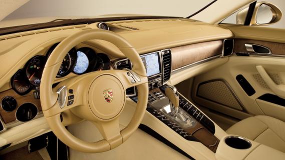 Porsche Panamera 4S (970) (2010) interieur beige stuur dashboard