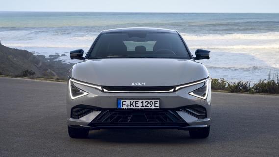 Kia EV6 Long Range GT-Line grijs (2025) zijkant links schuin voor