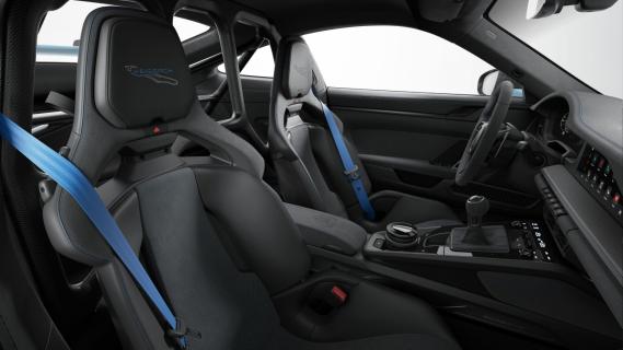 Porsche 911 GT3 (992) blauw (2024) configurator interieur stoelen