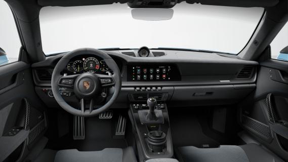 Porsche 911 GT3 (992) blauw (2024) configurator interieur dashboard