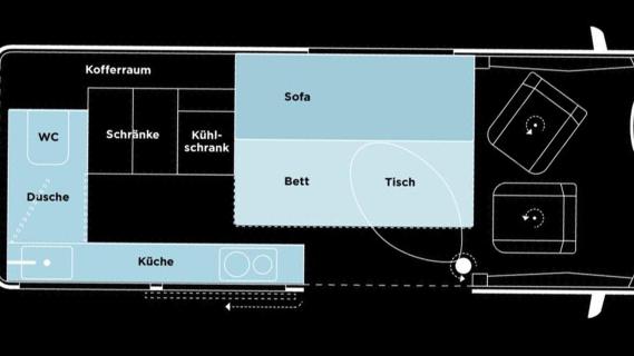 Joy Rider Camper plattegrond