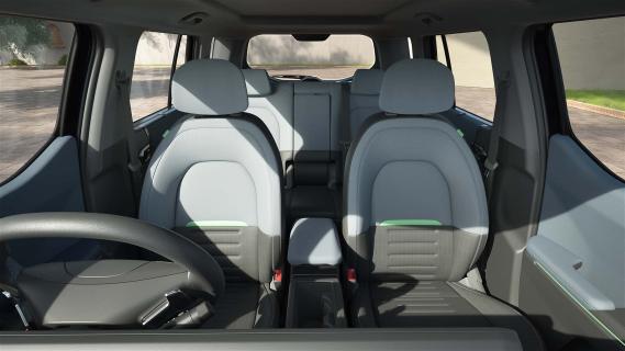 Kia Syros grijs (2025) interieur stoelen en achterbank