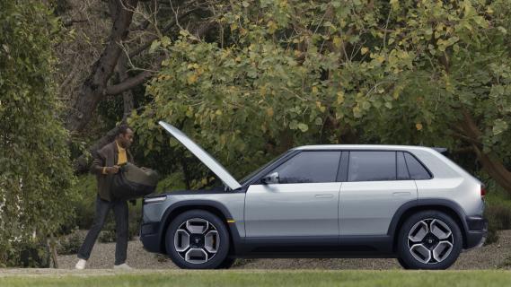 Rivian R3 Concept (2024) zijkant links Frunk