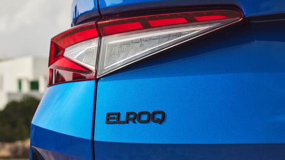 Skoda Elroq 85 Sportline 2024 review: detail badge logo