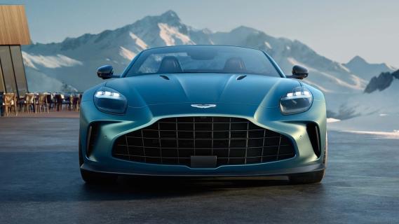 xAston Martin Vantage Roadster (2025) groen zijkant rechtsvoor coupe zijkant links