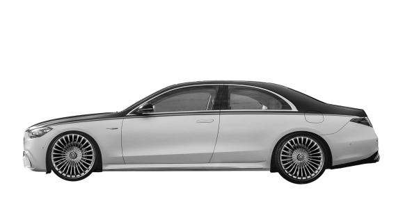 Mercedes AMG S-klasse Coupé patenttekening zijkant links