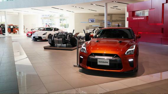 Unsplash - Nissan GT-R in showroom Nissan