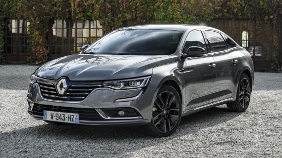 Renault Talisman S Edition (2018) sedan grijs zijkant voor links schuin