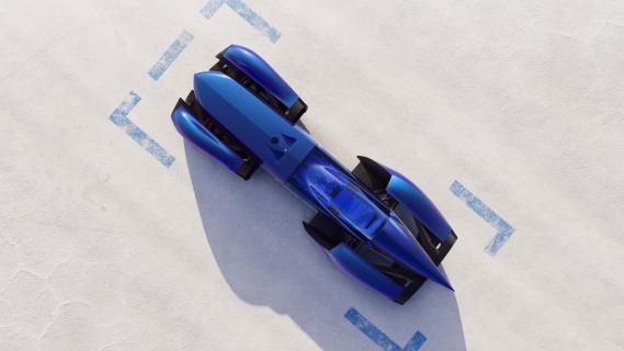 Renault Filante concept blauw (2025 bovenzijde