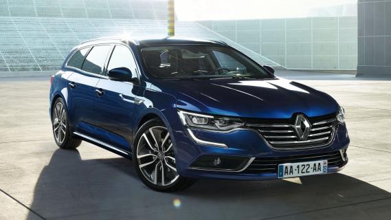 Renault Talisman Grandtour blua voorkant zij schuin rechts