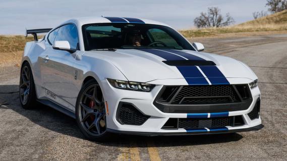 Shelby GT350 wit (2025) zijkant rechtsvoor schuin