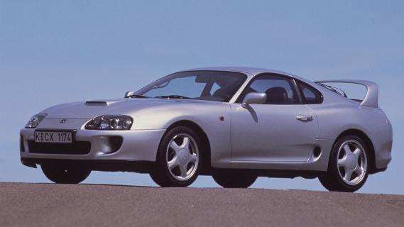 Toyota Supra Twin Turbo (A80) grijs (1995) zijkant voor schuin rechgts