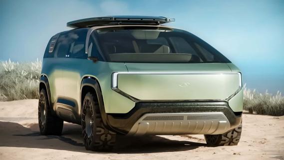 Chery New Journey Concept groen (2025) zijkant rechtsvoor schuin