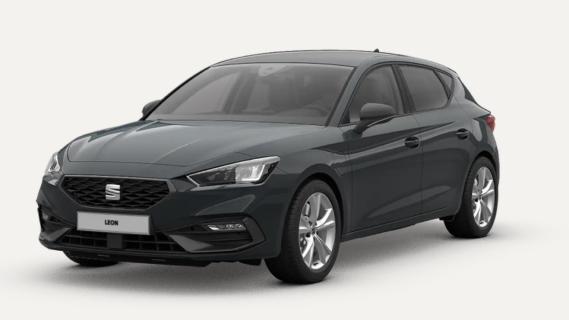 Seat Leon Style PHEV grijs (2025) zijkant links schuin voor