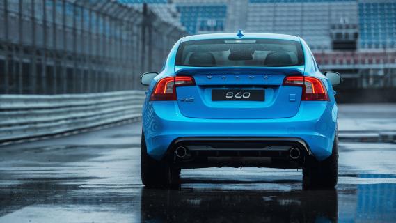 Volvo S60 Polestar blauw (2014) achterzijde