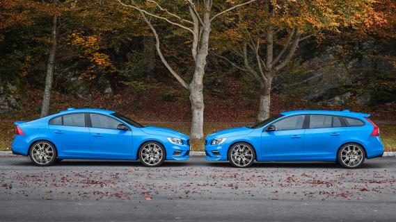 Volvo S60 & V60 Polestar (2014) zijkant bomen