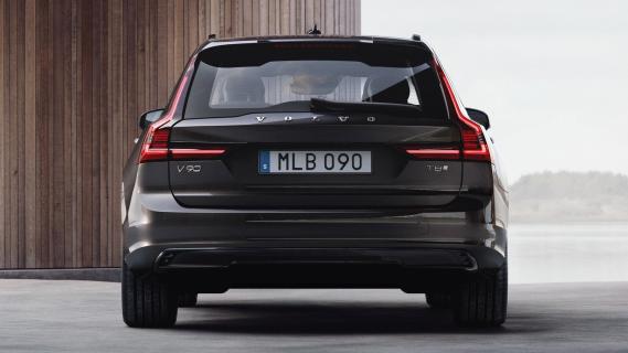 Volvo V90 Ultra Exclusive zwart (2025) achterzijde