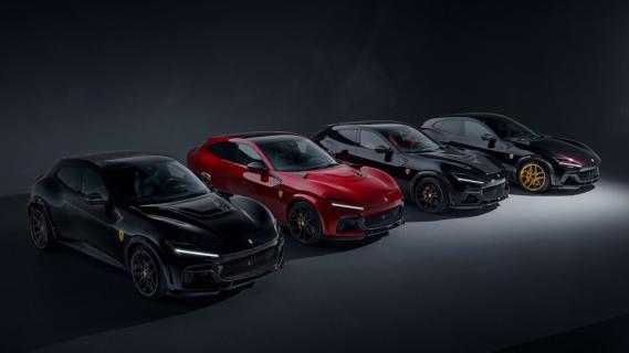 Novitec Ferrari Purosangue Esteso (2025) modellen naast elkaar voorzijde