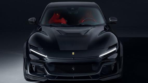 Novitec Ferrari Purosangue Esteso rood (2025) zwart voorzijde