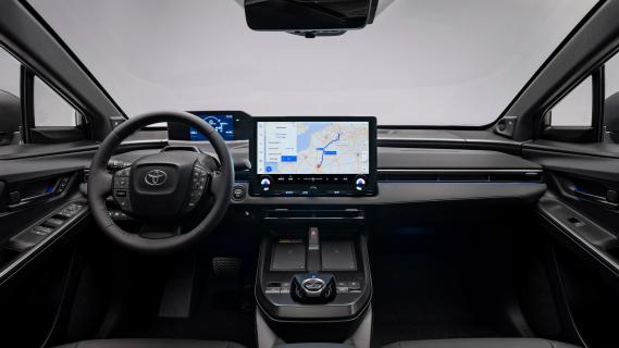 Toyota bZ4x AWD grijs (2025) interieur dashboard