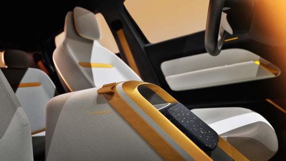 Volkswagen ID Every1 Concept geel (2025) interieur middenconsole