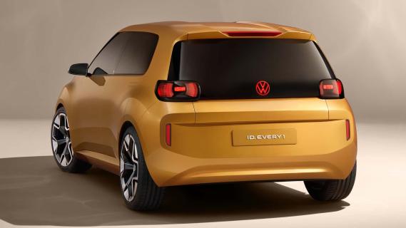 Volkswagen ID Every1 Concept geel (2025) geel zijkant links achter schuin