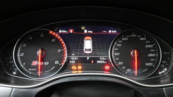 Audi RS 6 Avant Performance (4G, C7) zwart (2018)interieur dashboard instrumentarium
