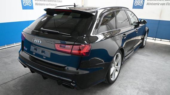Audi RS 6 Avant Performance (4G, C7) zwart (2018) zijkant rechts achter schuin