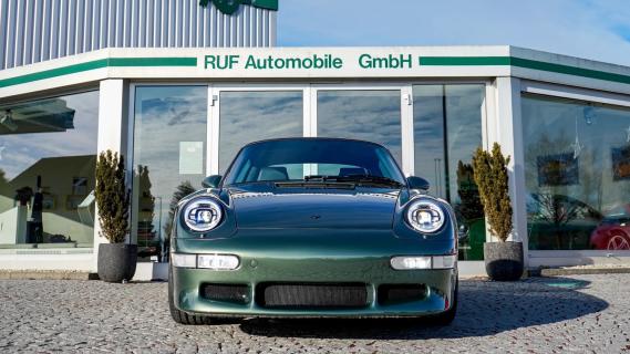 Ruf Porsche 911 lampen upgrade 993 (2025) groen voorkant