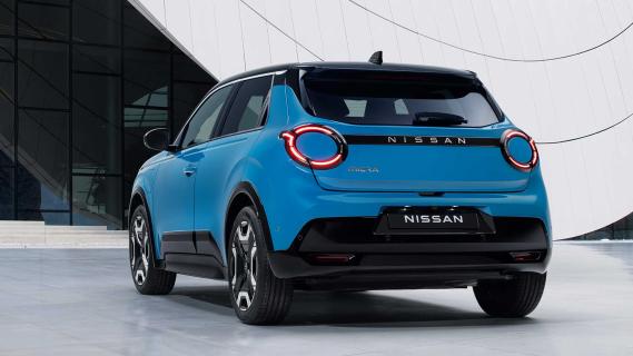 Nieuwe Nissan Micra elektrisch (2026) achterkant