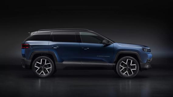 Jeep Compass blauw (2025) zijkant rechts