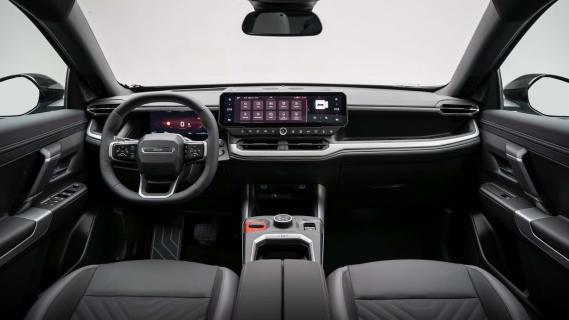 Jeep Compass blauwgroen (2025) interieur dashboard