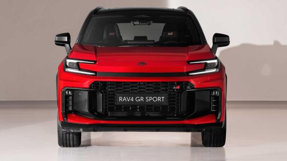 Toyota RAV4 GR Sport in het rood 2026